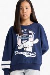 Girls' Hello Kitty Oversized Crew Neck Sweatshirt