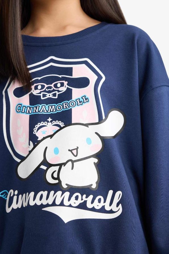 Girls' Hello Kitty Oversized Crew Neck Sweatshirt