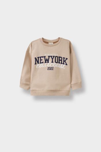 Boys' Printed Crew Neck Soft Fleece Sweatshirt Set