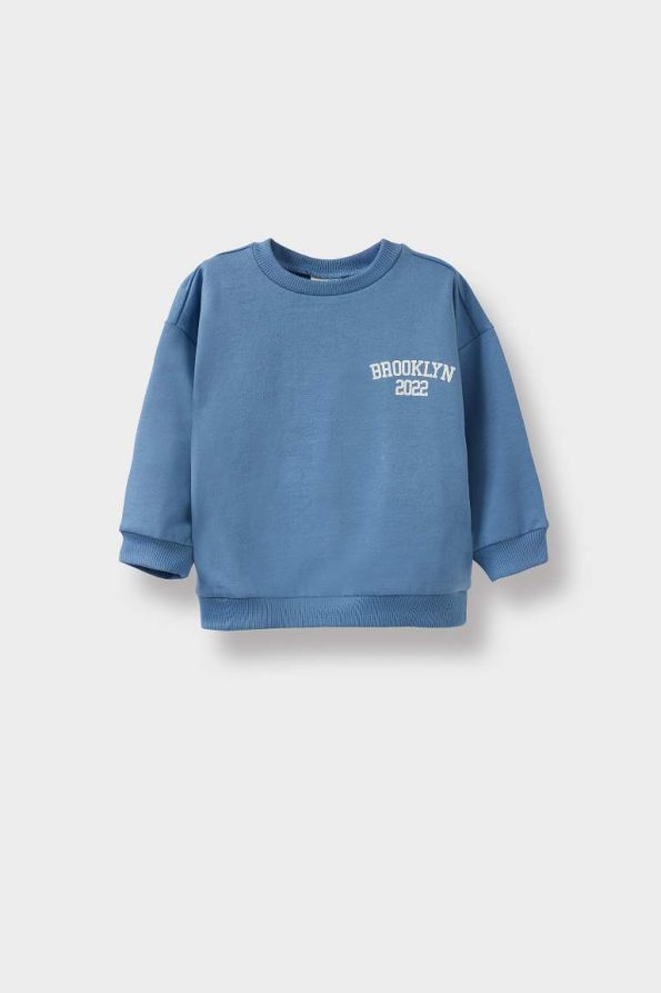 Boys' Printed Crew Neck Soft Fleece Sweatshirt Set