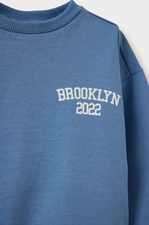 Boys' Printed Crew Neck Soft Fleece Sweatshirt Set