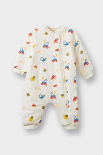 Boys' 1.6 Tog Fleece Printed Cotton Onesie