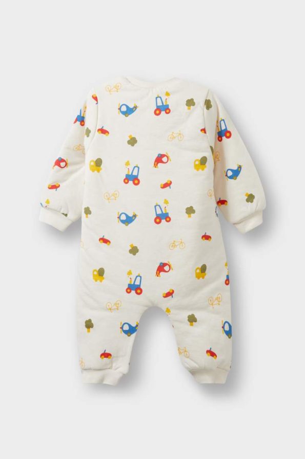 Boys' 1.6 Tog Fleece Printed Cotton Onesie