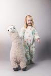 Girls' Baby 2.5 Tog Printed Fleece Zip-Up Long Sleeve Onesie
