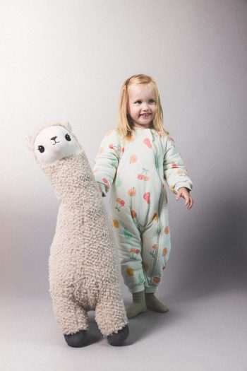 Girls' Baby 2.5 Tog Printed Fleece Zip-Up Long Sleeve Onesie