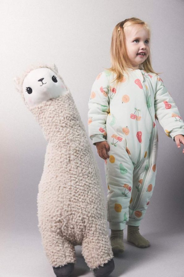 Girls' Baby 2.5 Tog Printed Fleece Zip-Up Long Sleeve Onesie