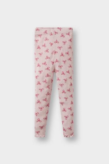 Girls' Patterned Straight Leg Ribbed Leggings