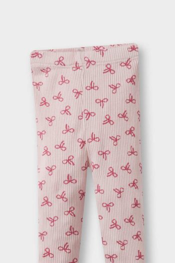 Girls' Patterned Straight Leg Ribbed Leggings