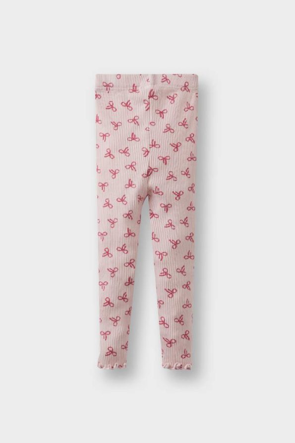Girls' Patterned Straight Leg Ribbed Leggings