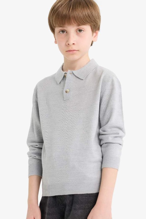 Boys' School Polo Neck Sweater