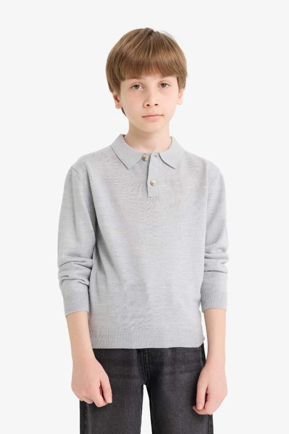 Boys' School Polo Neck Sweater