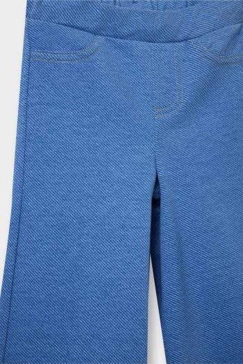 Girls' Wide Leg Jean Look Trousers
