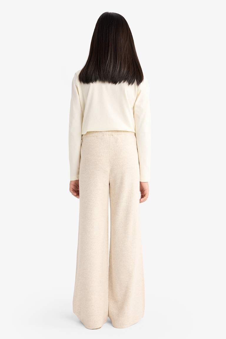 F4124A8_25WN_ER233_06_01.jpg Girls' Elastic Waist Wide Leg Trousers