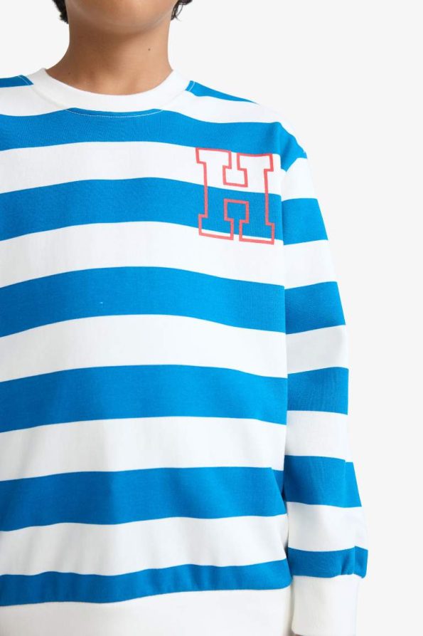 Boys' Striped Crew Neck Sweatshirt