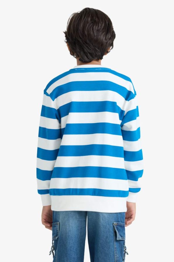 Boys' Striped Crew Neck Sweatshirt