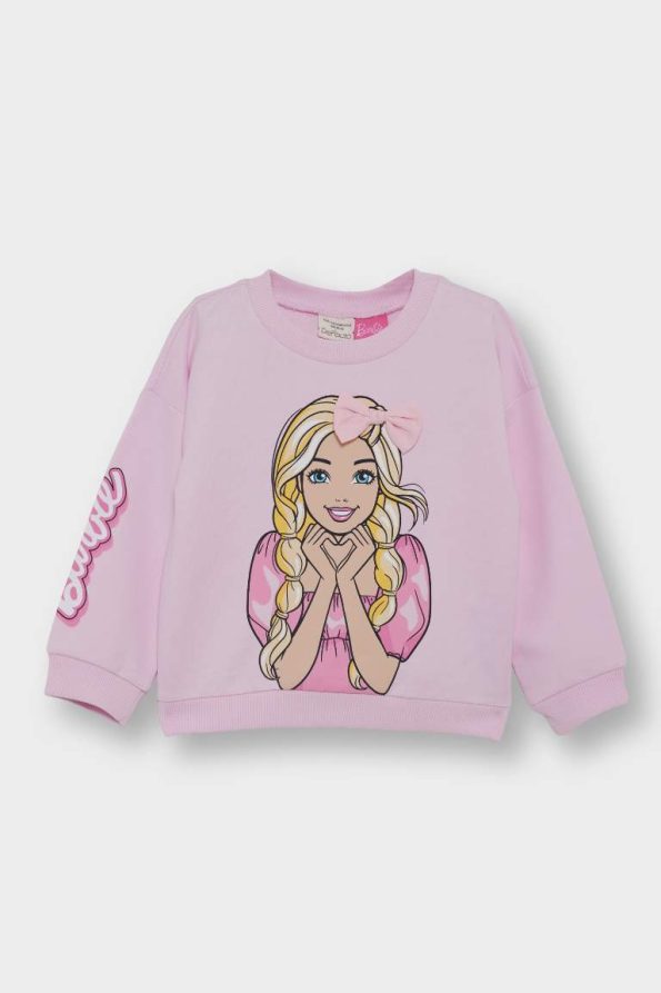 Girls' Barbie Crew Neck Sweatshirt