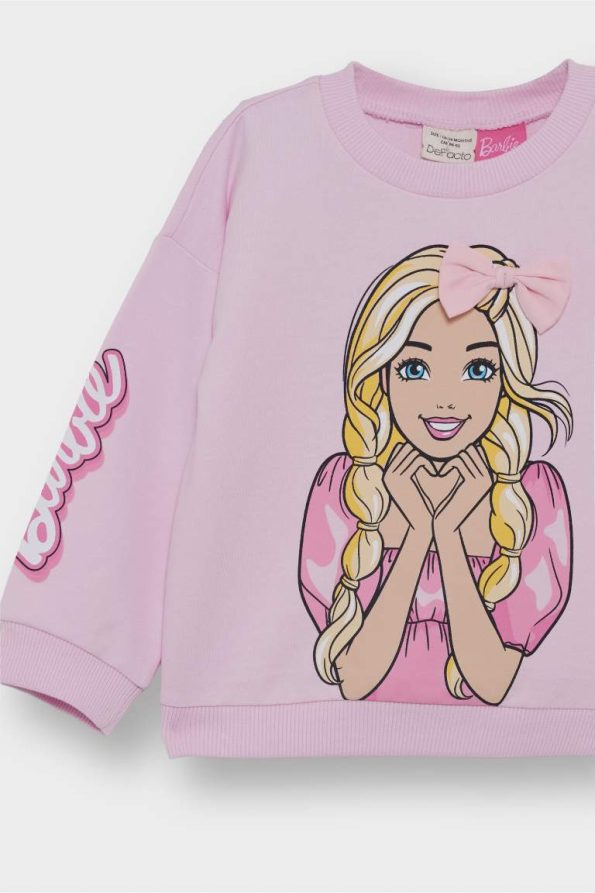 Girls' Barbie Crew Neck Sweatshirt