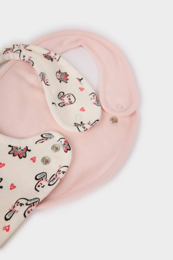 Girls' Cotton Printed Baby Bib Set