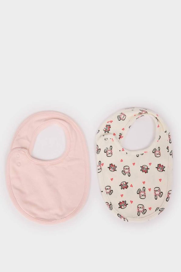 Girls' Cotton Printed Baby Bib Set