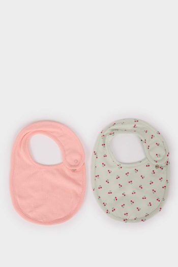 Girls' Cotton Printed Bib Set