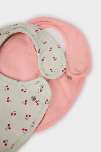Girls' Cotton Printed Bib Set