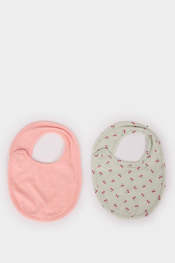 Girls' Cotton Printed Bib Set