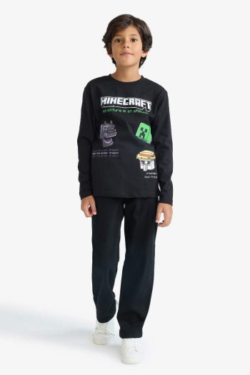 Boys' Minecraft Crew Neck Long Sleeve T-Shirt