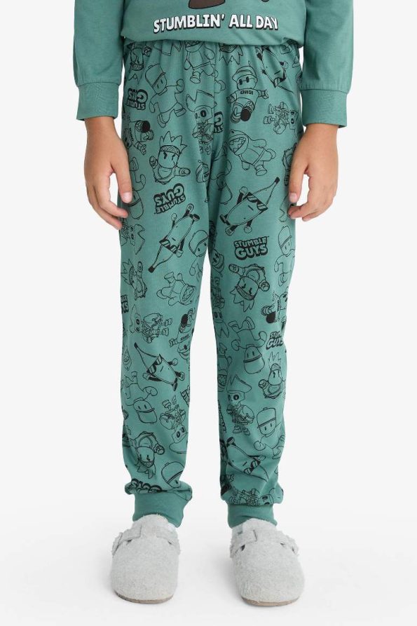 Boys' Stumble Guys Pajama Set with Long Sleeve Top and Pants