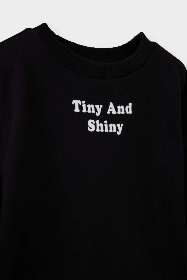 Girls' Soft Fleece Lined Printed Sweatshirt