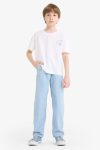 Boys' Elastic Waist Straight Leg Jeans