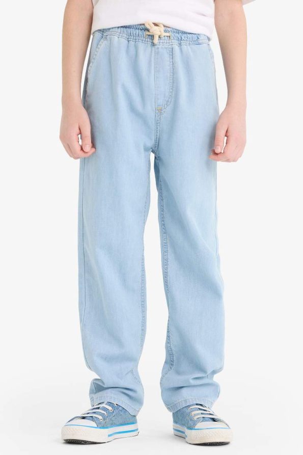 Boys' Elastic Waist Straight Leg Jeans