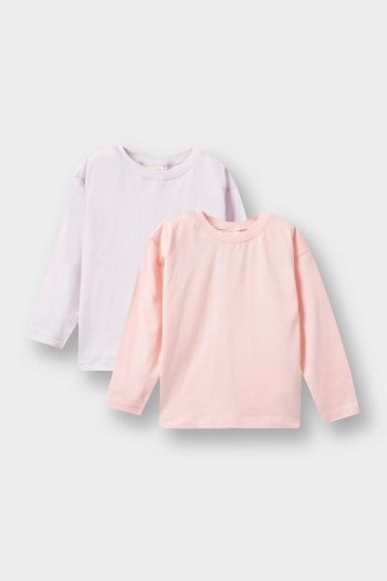 Girls' Baby Crew Neck Long Sleeve T-Shirt Set