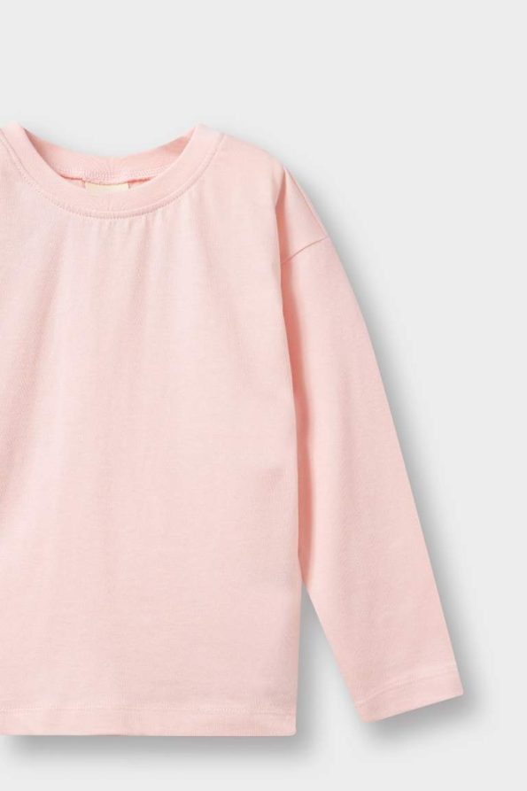 Girls' Baby Crew Neck Long Sleeve T-Shirt Set