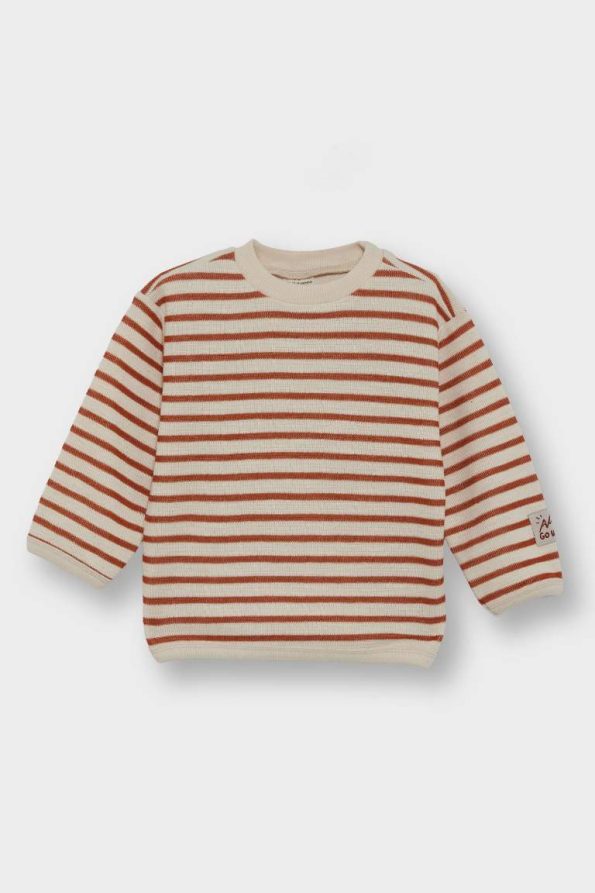 Boys' Striped Crew Neck Sweatshirt