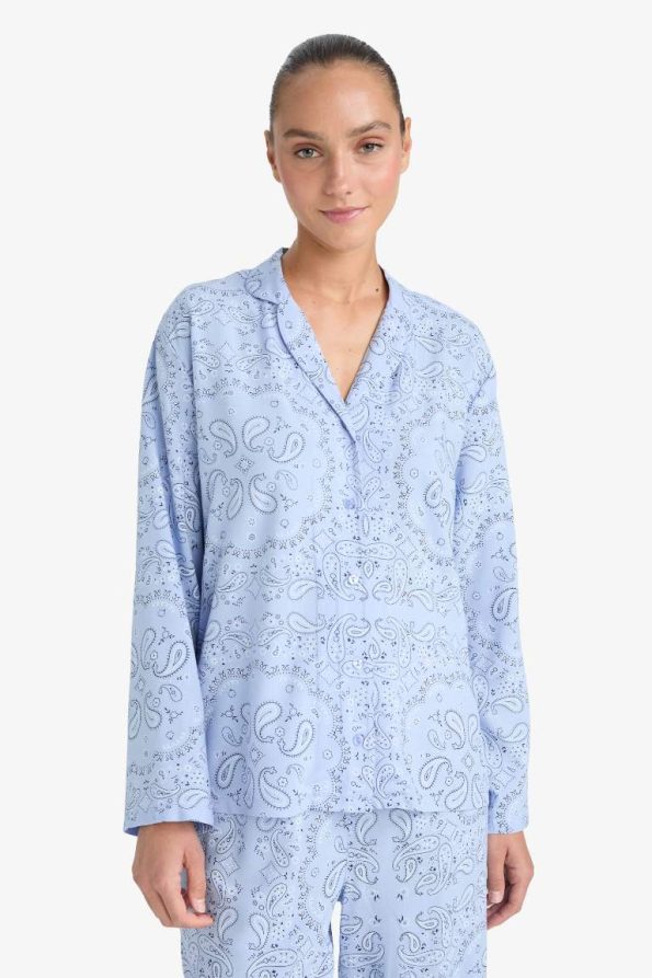 Printed Long Sleeve Regular Fit Pajama Set