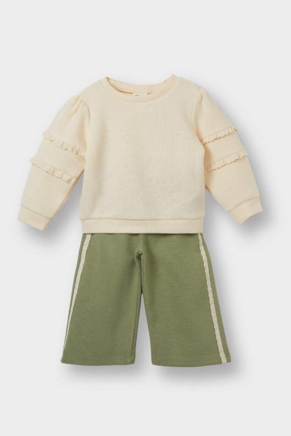 Girls' Baby 2-Piece Sweatshirt and Jogger Set