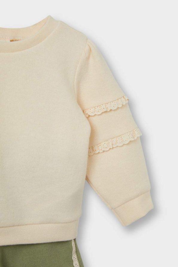 Girls' Baby 2-Piece Sweatshirt and Jogger Set