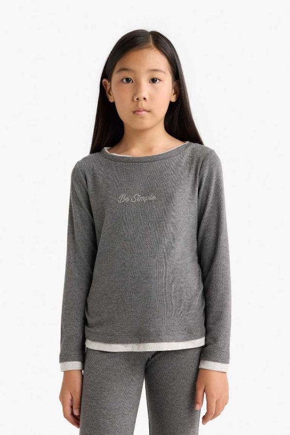 Girls' Two-Piece Printed Long Sleeve T-Shirt and Sweatpants Set