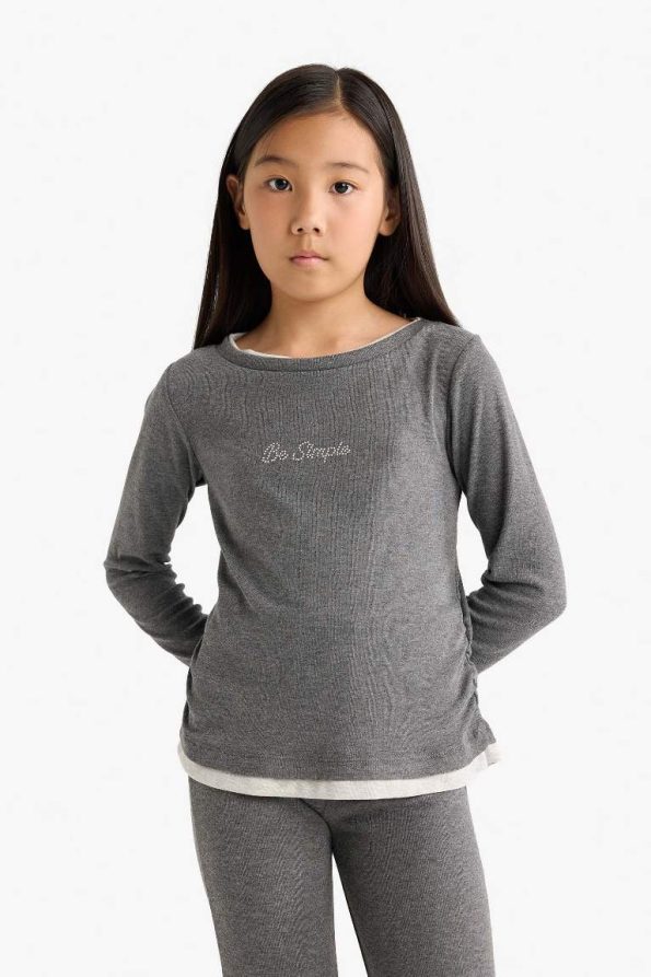 Girls' Two-Piece Printed Long Sleeve T-Shirt and Sweatpants Set