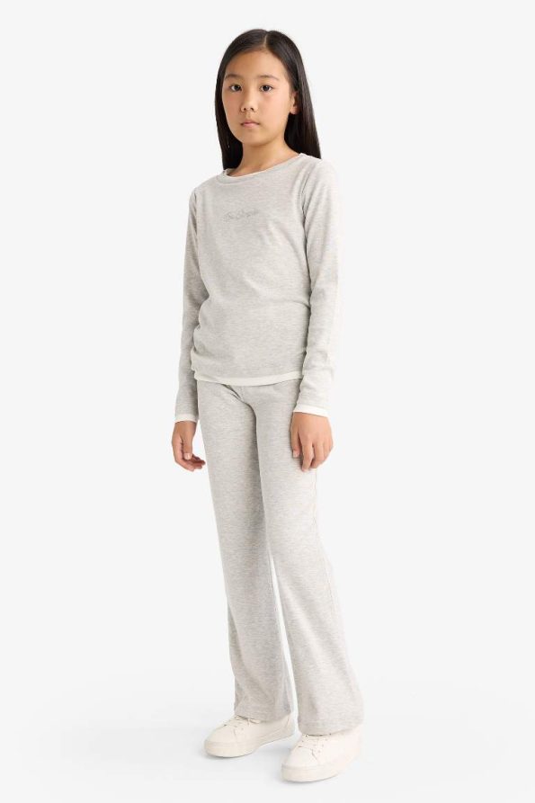 Girls' Long Sleeve Printed T-Shirt and Sweatpants Set