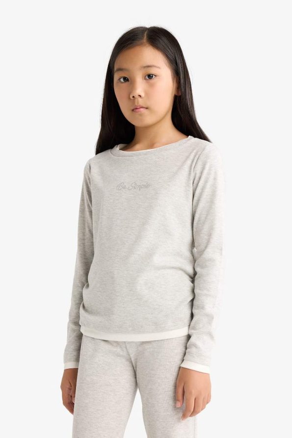 Girls' Long Sleeve Printed T-Shirt and Sweatpants Set