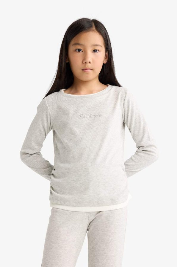 Girls' Long Sleeve Printed T-Shirt and Sweatpants Set