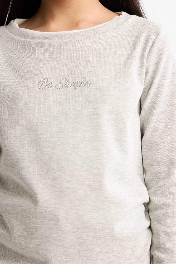 Girls' Long Sleeve Printed T-Shirt and Sweatpants Set