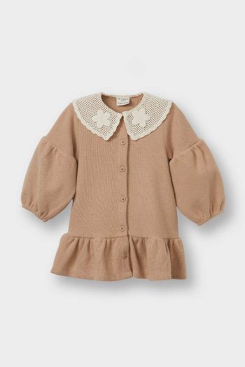 Girl's Long Sleeve Peter Pan Collar Dress