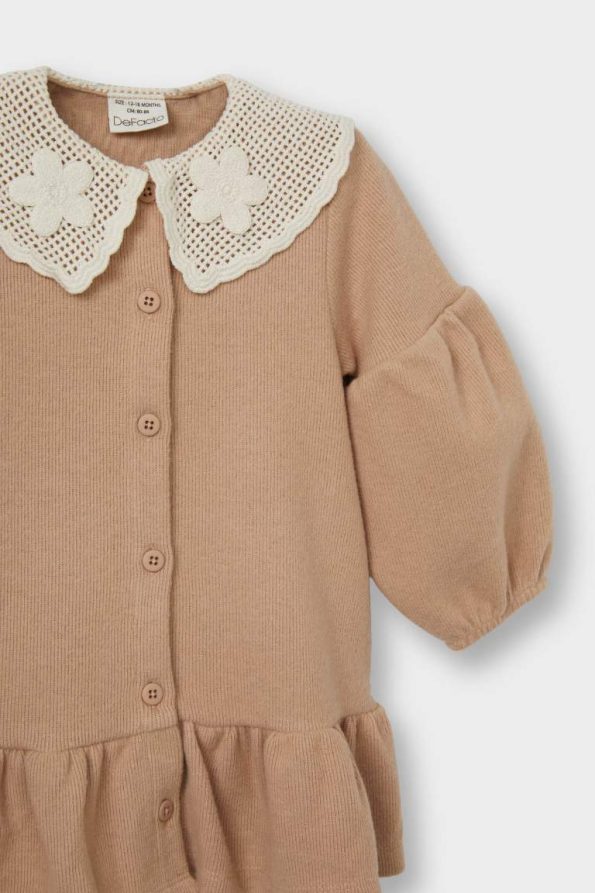 Girl's Long Sleeve Peter Pan Collar Dress