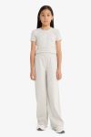Girls' Elastic Waist Wide Leg Sweatpants