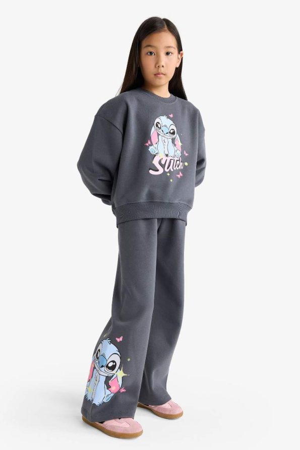 Girls' Disney Lilo & Stitch 2-Piece Sweatshirt and Jogger Set