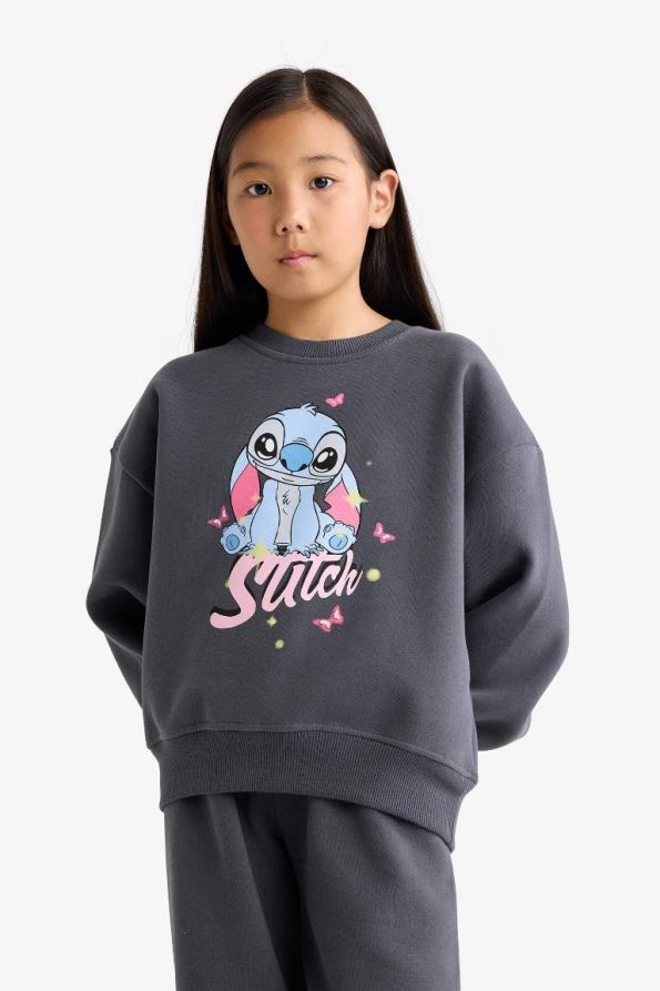 Girls' Disney Lilo & Stitch 2-Piece Sweatshirt and Jogger Set