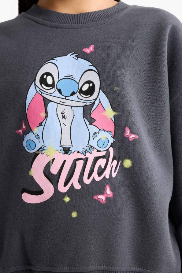 Girls' Disney Lilo & Stitch 2-Piece Sweatshirt and Jogger Set