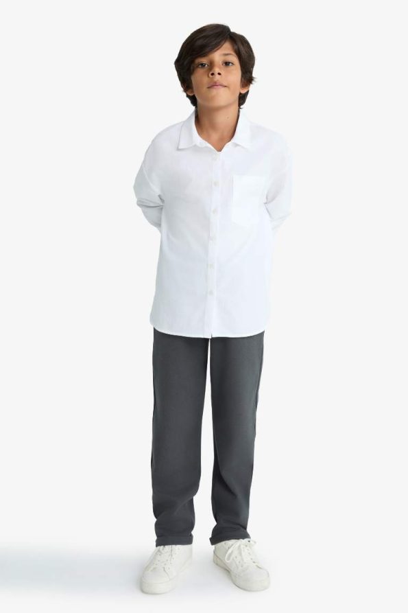 Boys' Elastic Waist Plain Leg Sweatpants